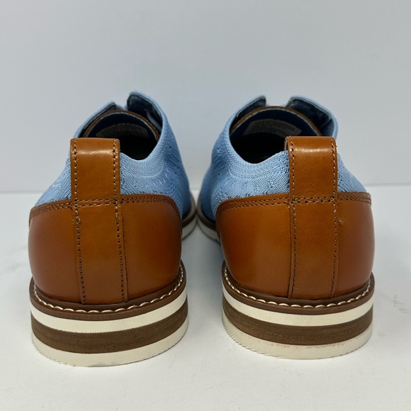 Moretti Gold Label Ashville Stitchlite Knit Mens Sz 9 D Oxfords Shoes Light Blue - Picture 4 of 8